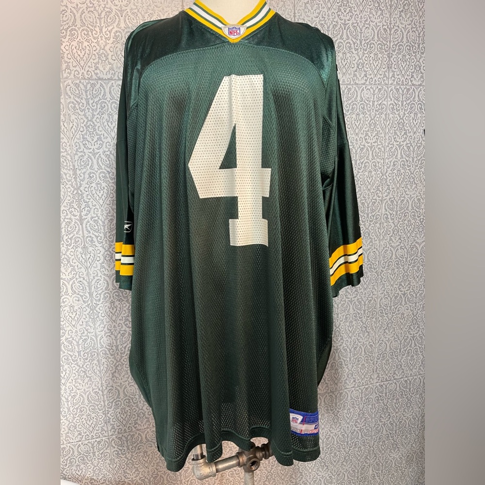 Men's Green Bay Packers Brett Favre Green Reebok 4XL jersey